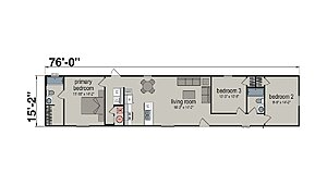 Lake Manor / George Three Bed 1153 1676H32P01 Layout 148627