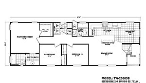 20' Wide Homes / TW-20603B Layout 60287