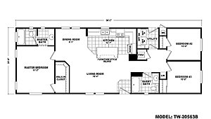 20' Wide Homes / TW-20563B Layout 60284