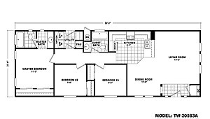 20' Wide Homes / TW-20563A Layout 60283