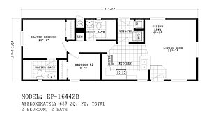 Economy Plus Single-Wide / EP-16442B Layout 99619