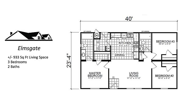 Custom Cottage / The Elmsgate Layout 44055