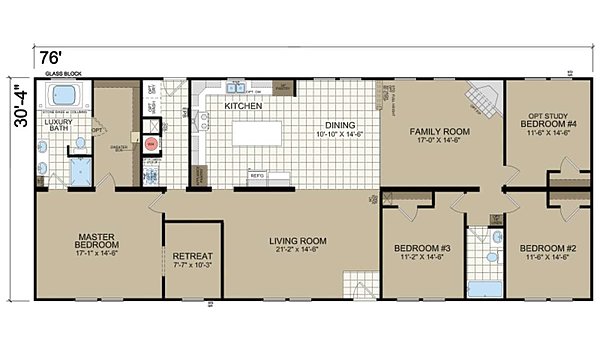 Atlantic Modular / Parents Retreat 3276-07 Layout 85156