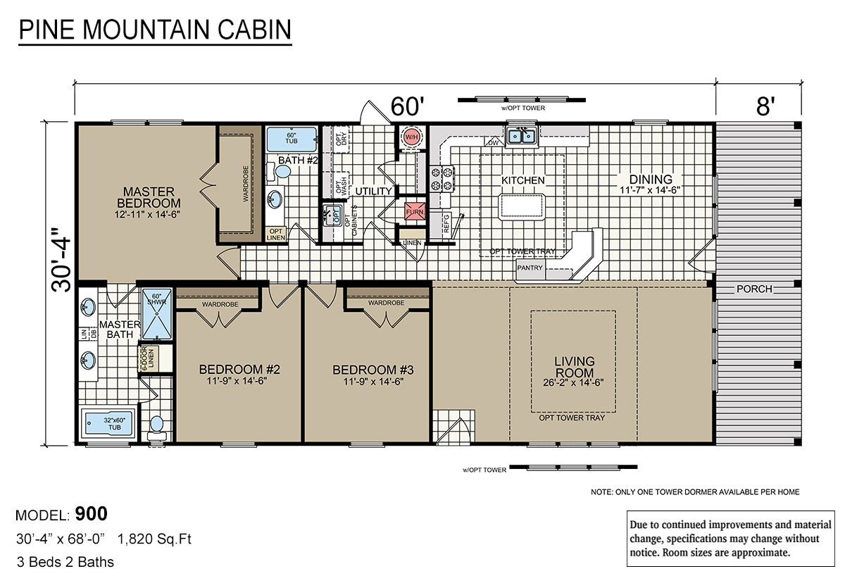 Pine Mountain Cabin 900 - Texas Built Mobile Homes