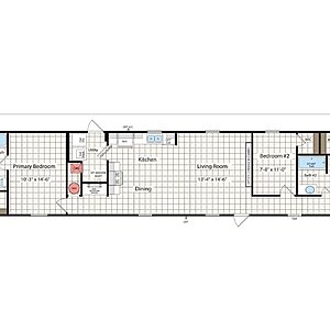 Redman Singlewides / RM1676 Layout 97302