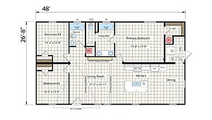 Redman Doublewides / RM2848B-2848H32170 Layout 112959