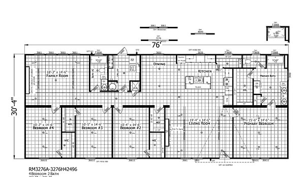 Redman Doublewides / RM3276A-3276H42496 Layout 126864