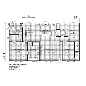 Redman Doublewides / RM3256B-3256H32447 Layout 126879