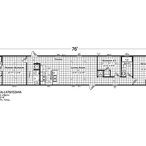 Redman Singlewides / RM1476A-1476H32A4A Layout 126904
