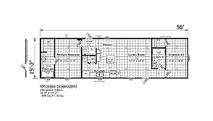 Redman Singlewides / RM1656A-1656H22043 Layout 126905