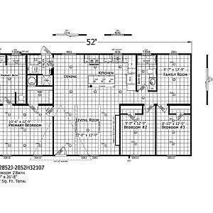 Redman Doublewides / RM2852J-2852H32107 Layout 126906