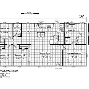 Redman Doublewides / RM2856B-2856H42055 Layout 126907