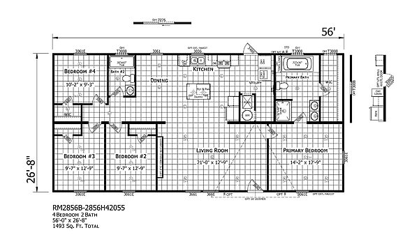 Redman Doublewides / RM2856B-2856H42055 Layout 126907