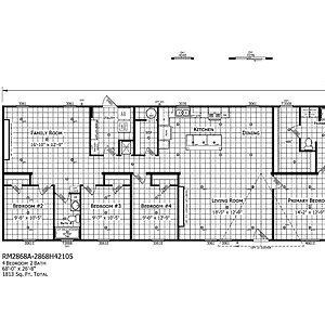 Redman Doublewides / RM2868A-2868H42105 Layout 126908