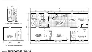 Advantage Sectional / The Newport 2860-245 Layout 12251