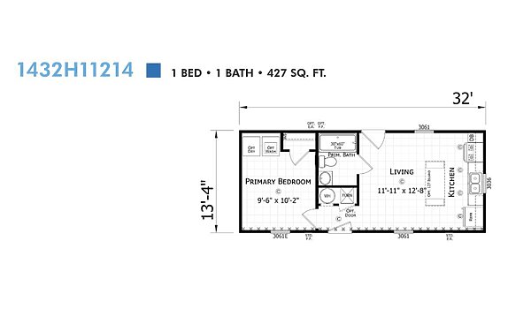 Paramount Singlewide / 1432H11214 Layout 94296