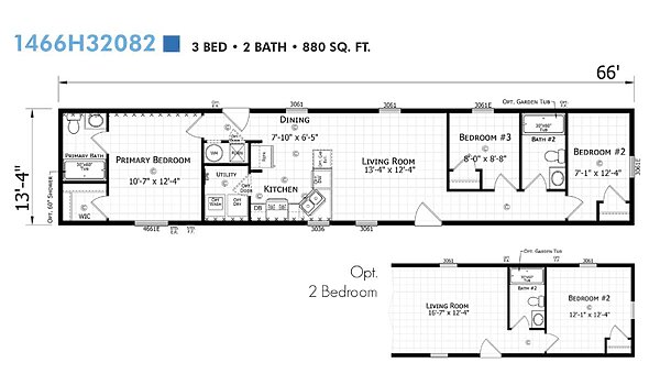 Paramount Singlewide / 1466H32082 Layout 94305