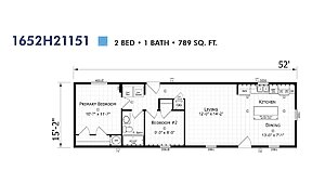 Paramount Singlewide / 1652H21151 Layout 94309