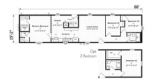 Paramount Singlewide / 1666H32085 Layout 94315