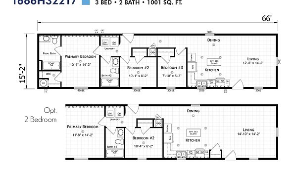 Paramount Singlewide / 1666H32217 Layout 94317