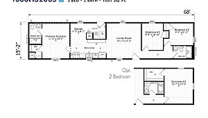 Paramount Singlewide / 1668H32085 Layout 94319