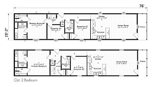 Paramount Singlewide / 1676H32089 Layout 94326