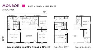 Paramount Sectional / Monroe 2840H32024 Layout 94340