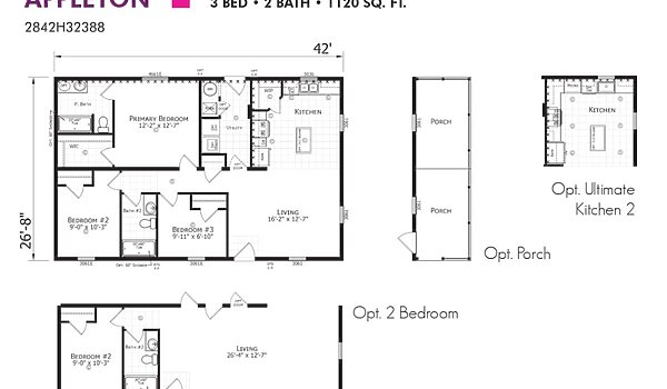 Paramount Sectional / Appleton 2842H32388 Layout 94341