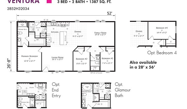 Paramount Sectional / Ventura 2852H32034 Layout 94348