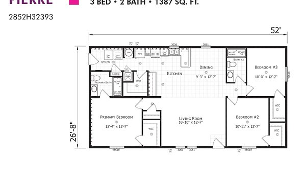 Paramount Sectional / Pierre 2852H32393 Layout 94352