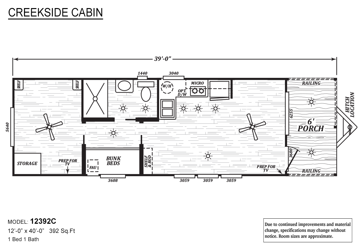 Creekside Cabin 12392C by Cavco Park Models & Cabins