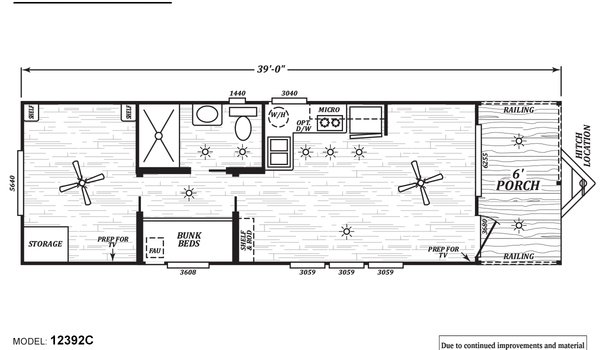 Creekside Cabin / 12392C Layout 13618