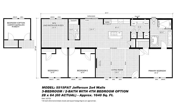 Patriot Series / The Jefferson 74PAT28603AH23 Layout 92269