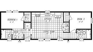 Columbia River Collection Single-Wide / 1006 Layout 103091