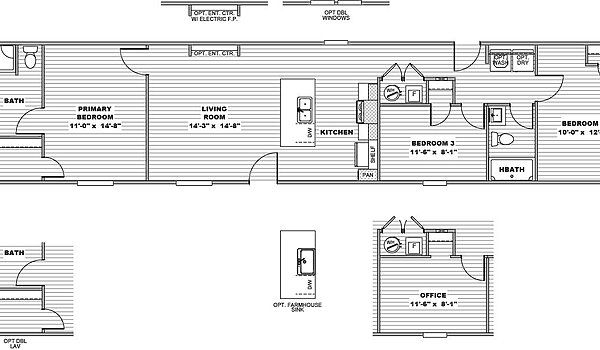 Foothills Series / The Foothills 72 22FTH16723AH Layout 135101