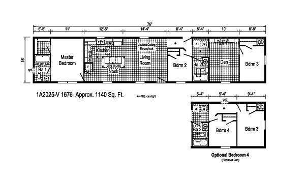 Astro Creations Singlewide 1A2025-V by Commodore Homes - ModularHomes.com