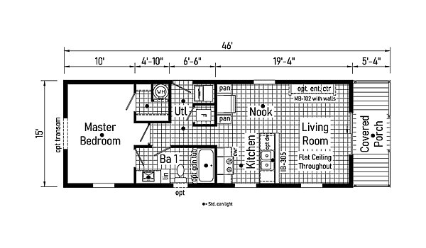 Astro Creations Singlewide / Bungalow 3 16461A Layout 147848