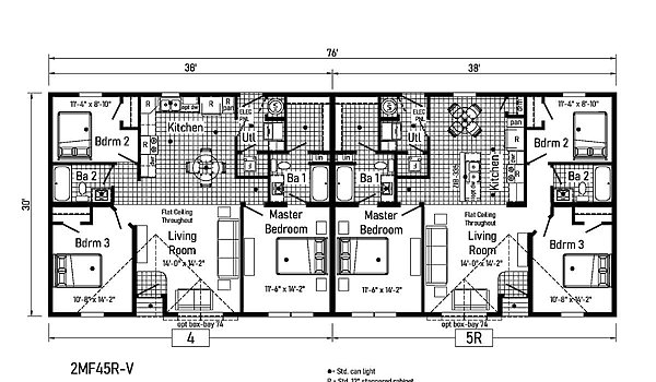 Landmark Multi-Family / 2MF45R-V Layout 83807