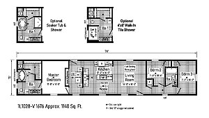 Landmark Singlewide / 1L1028-V Layout 98034