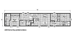 Landmark Singlewide / 1LSS031V Layout 102665