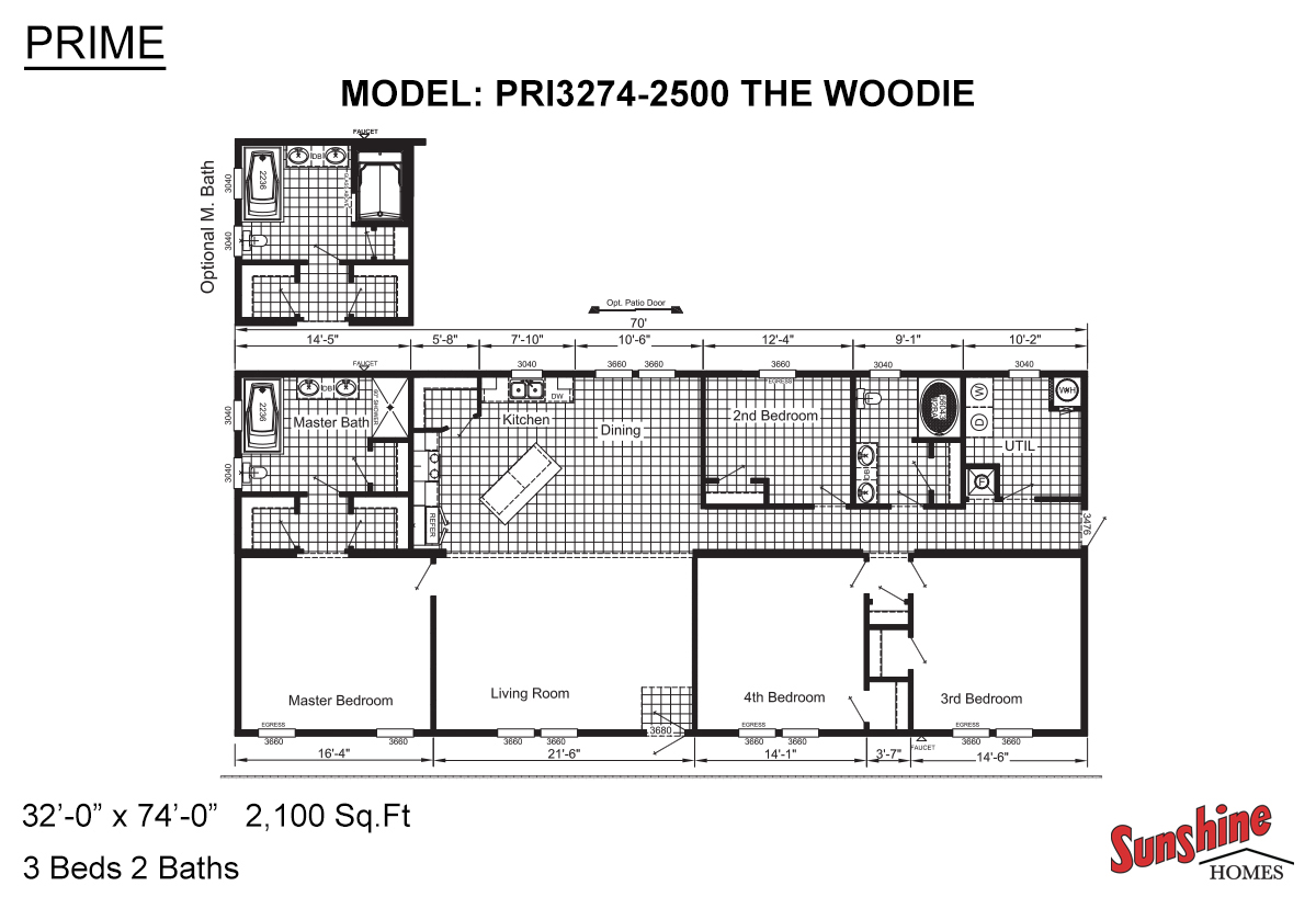 Prime Custom PRI3274-2500 The Woodie Layout