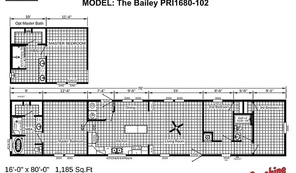 Prime / The Bailey PRI1680-102 Layout 84936