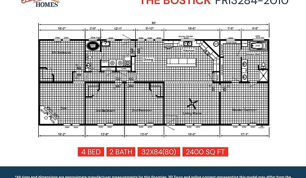 Prime / The Bostick PRI3284-2010 (Hidden Pantry + 9 Foot Sidewalls) Layout 117866