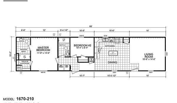 Diamond Singlewide / 1670-210 Layout 44083