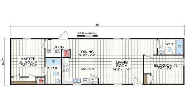 Edge II Singlewide / 1660-901 Layout 82998