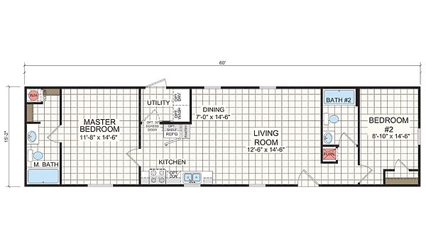 Edge II Singlewide / 1664-901 Layout 82999