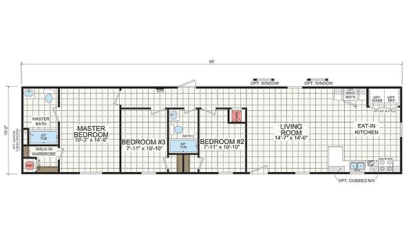 Edge II Singlewide / 1670-903 Layout 83000