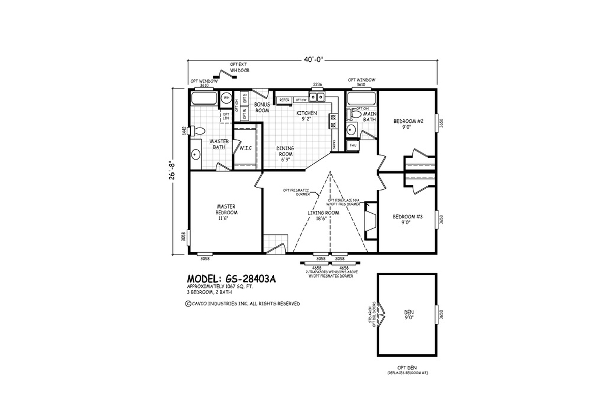 GS 28 & 32 Wides GS-28403A by Cavco West - ModularHomes.com