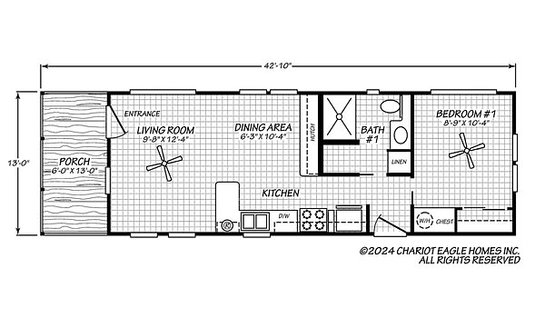 Hawk / The Wedge 1 Bedroom 13431S Layout 121466