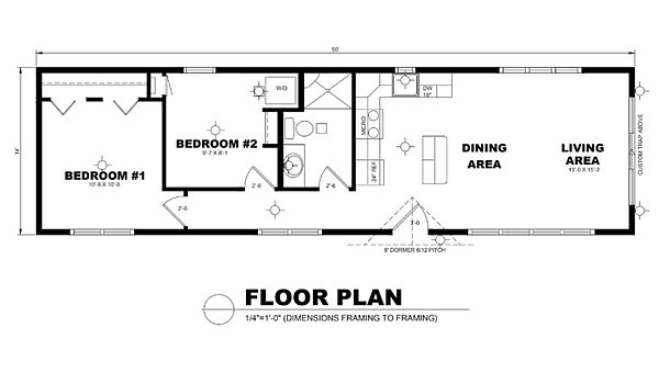 Cabins / The Wolfe 1RM1450 Layout 113034